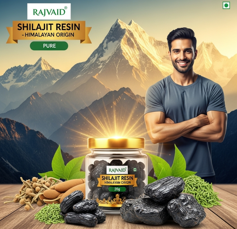 Rajvaid Shilajit Resin- Himalayan Origin Pure 20g