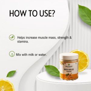 Rajvaid Mass Buildo Powder- Ayurvedic Powder For Muscle Gain - Image 3
