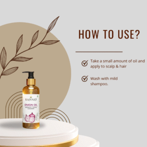 Rajvaid Onion Oil for hair fall control & Regrowth - Image 3