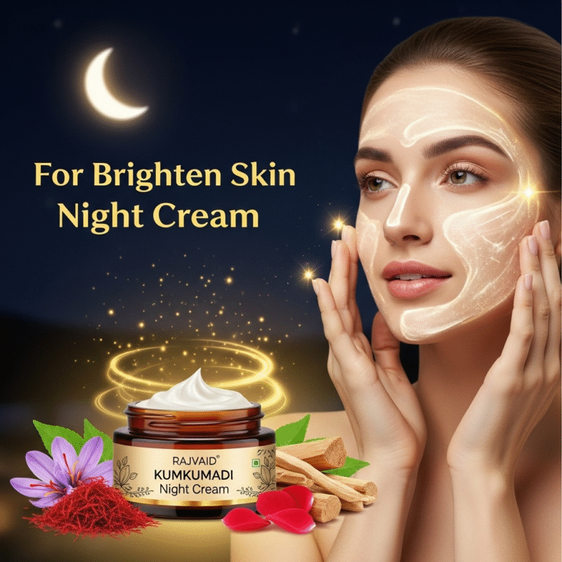 Rajvaid Kumkumadi Night Cream for Brighten Skin