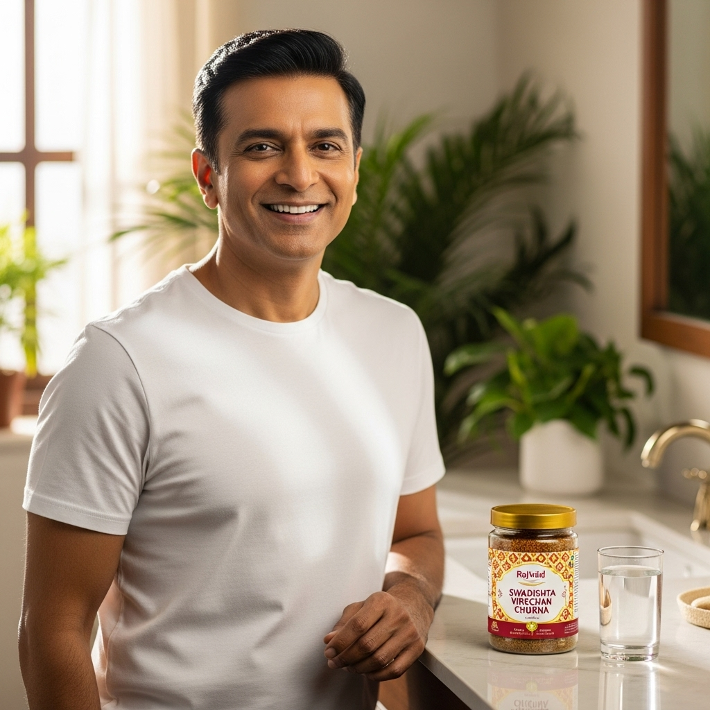 Rajvaid Swadishta Virechan Churna- Ayurvedic Formula That Stimulates Bowel Movements