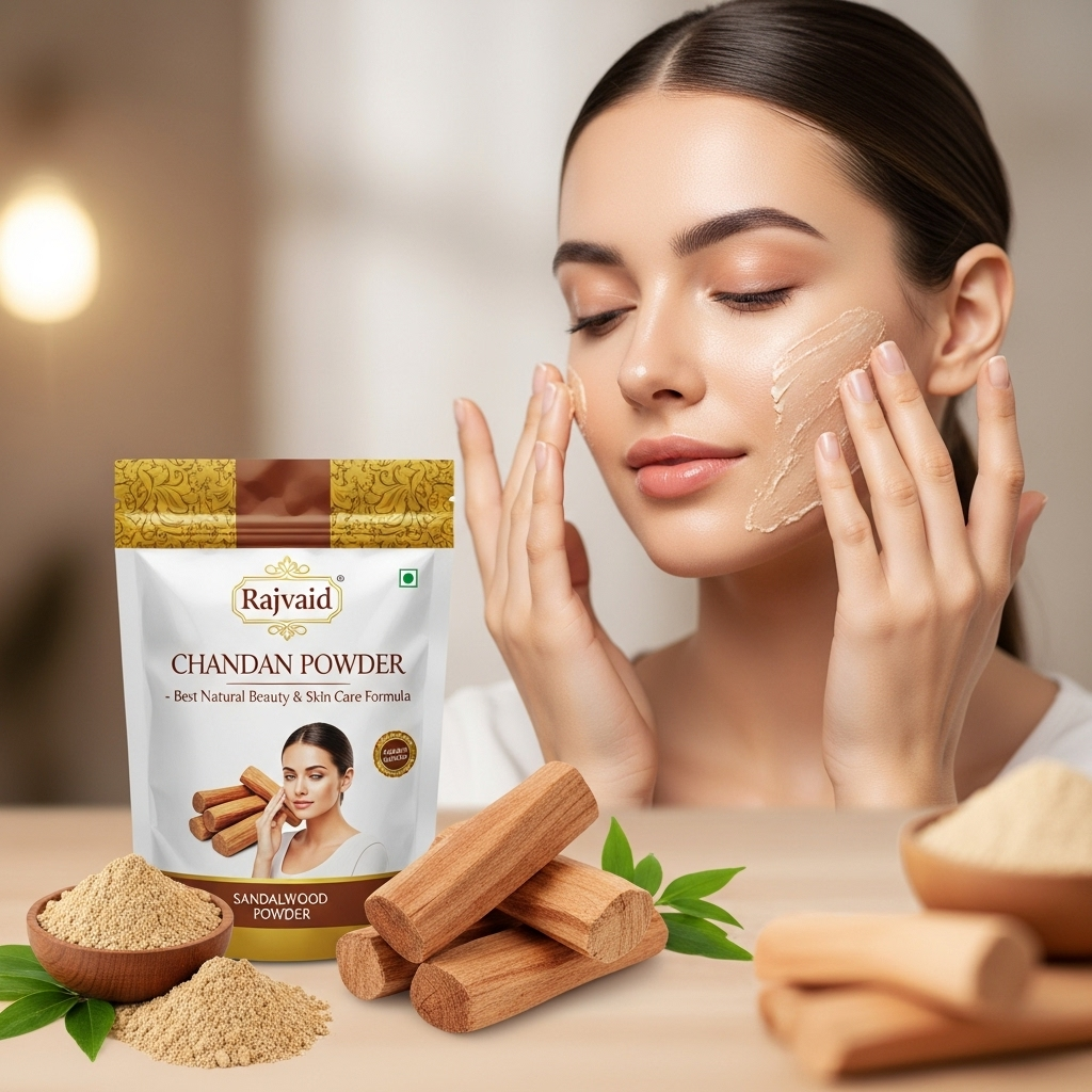 Rajvaid Chandan Powder- Best Natural Beauty & Skin Care Formula