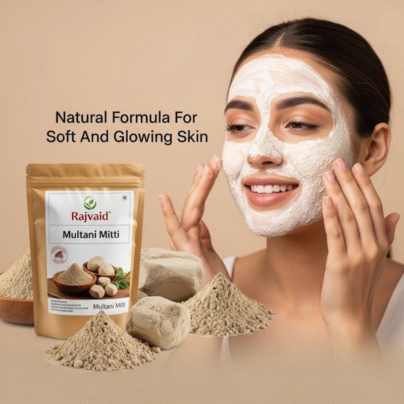 Rajvaid Multani Mitti- Natural Formula For Soft And Glowing Skin