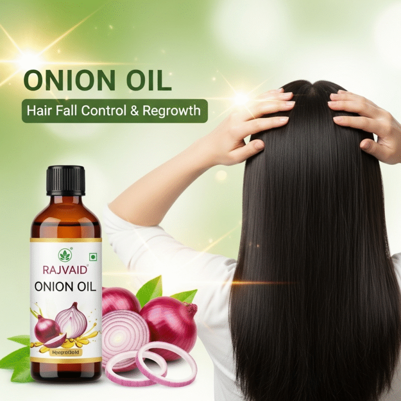 Rajvaid Onion Oil for hair fall control & Regrowth