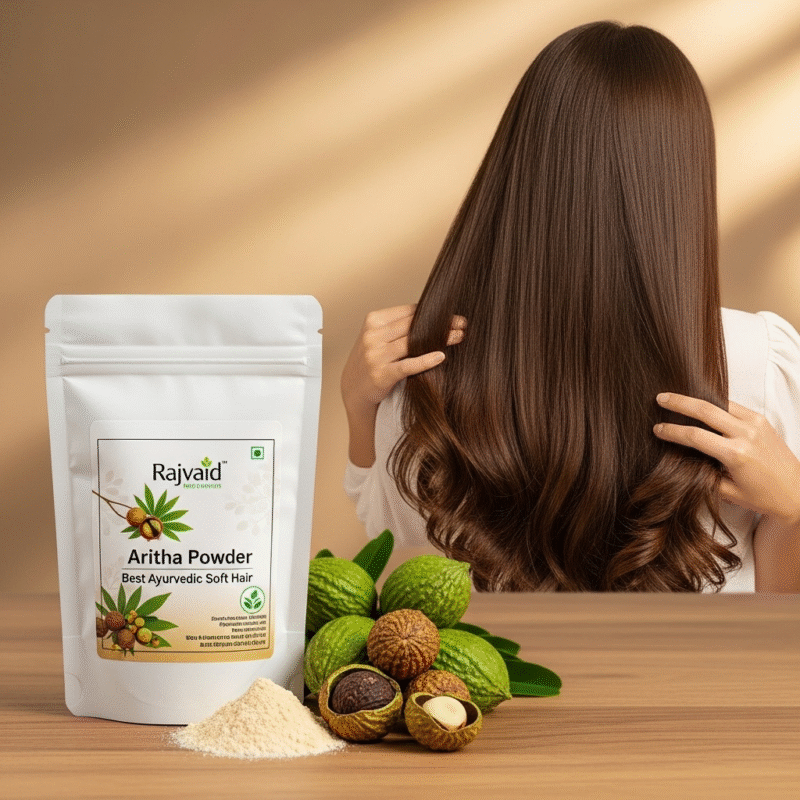 Rajvaid Aritha Powder- Best Ayurvedic Remedy For Dense And Soft Hair