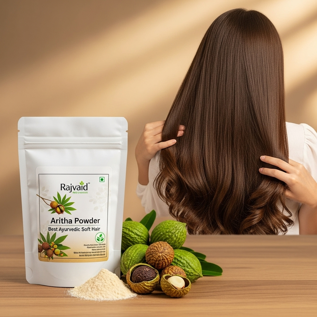Rajvaid Aritha Powder- Best Ayurvedic Remedy For Dense And Soft Hair