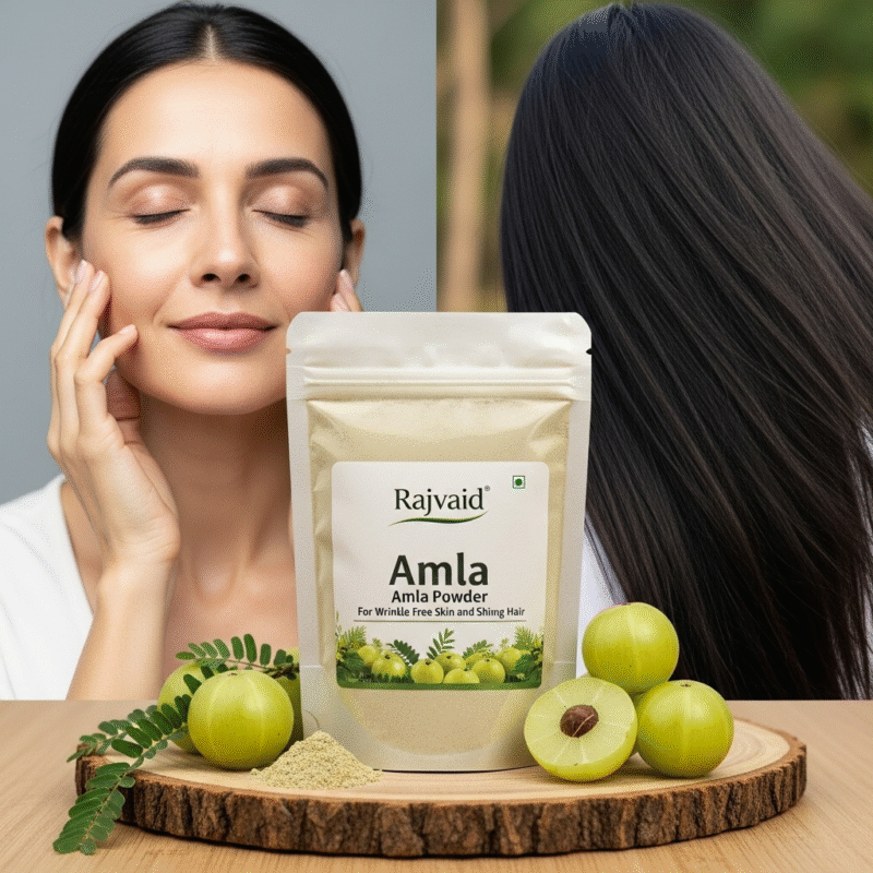 Rajvaid Amla Powder- For Wrinkle Free Skin And Shining Hair