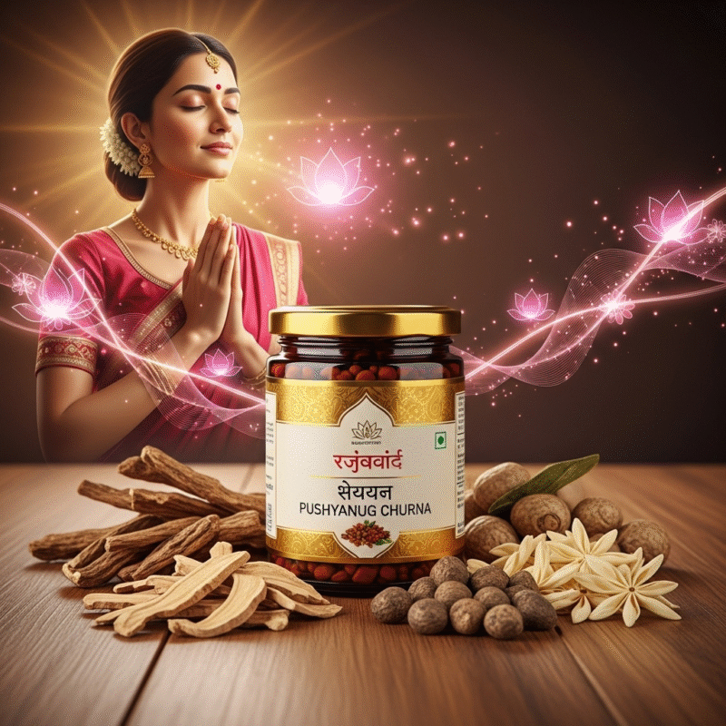 Rajvaid Pushyanug Churna- Ayurvedic Medicine For Leucorrhoea & Female Disease