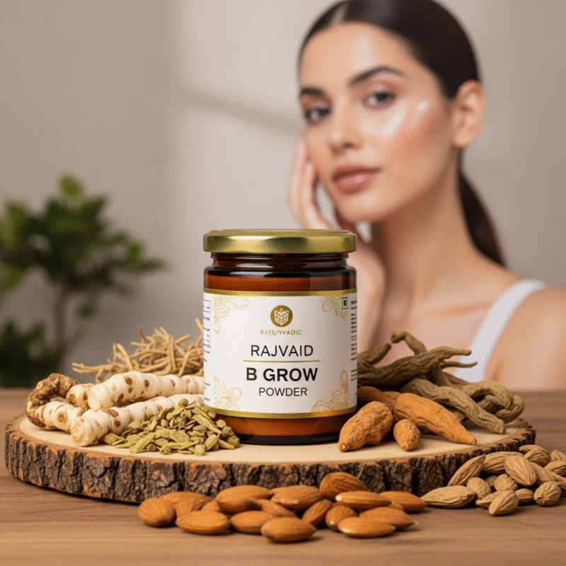 Rajvaid B Grow Powder- Ayurvedic Weight Gain Powder For Female